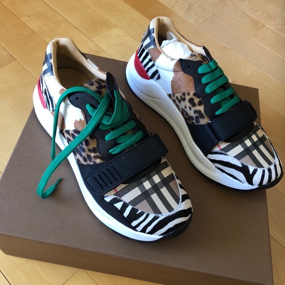 burberry leopard sneakers